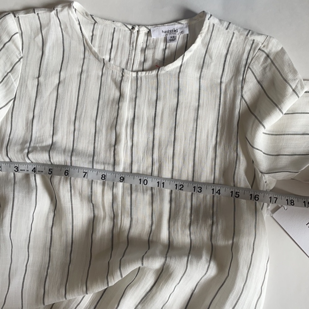 hashttag in trend striped back tie top - Picture 7 of 7